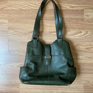 Tignanello Olive Green Bucket Bag